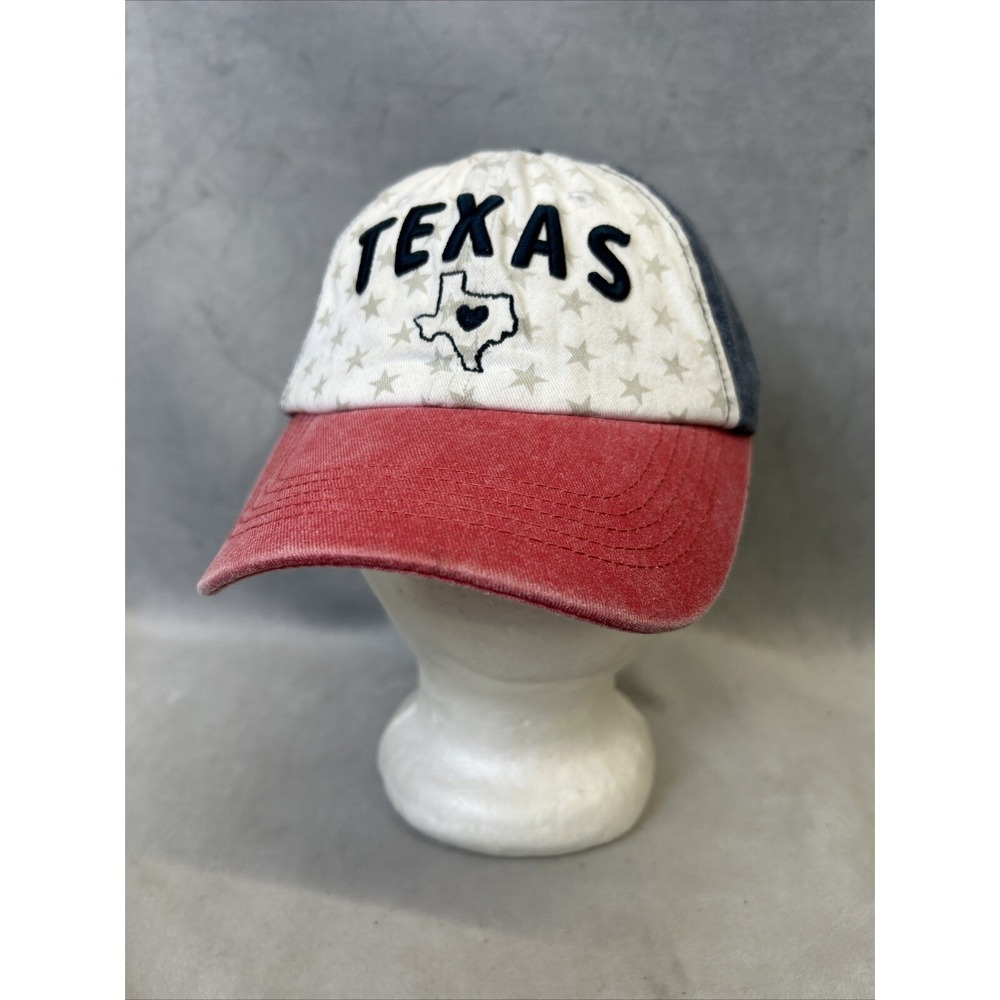 Texas‎ Home Free Ball Cap Hat Adjustable Baseball Red White Blue Stars State - Picture 2 of 16